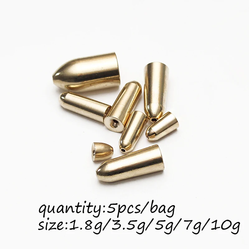 5 шт./пакет джиг из чистой меди для рыбалки tackle1.8g/ 3.5g/5g/7 г/10 г plomb Шот медной