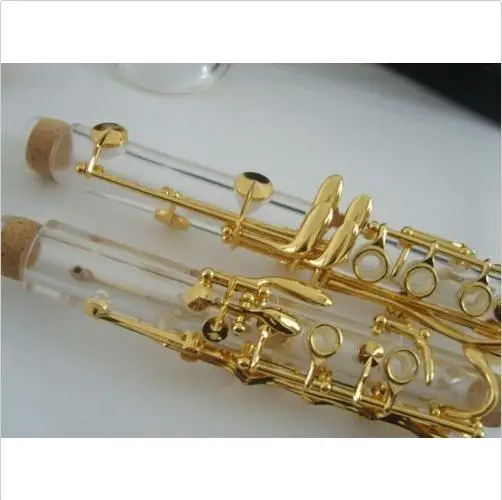 

clear Bb KEY clarinet kit real gold plated parts case / grease/ cleaning cloth