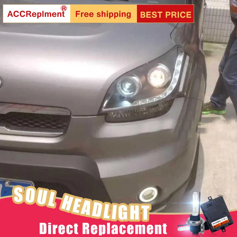 2 шт. светодиодный ные фары для Kia Soul 2010 2012 Автомобильные ангельские глазки
