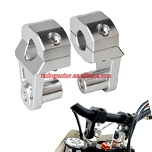 7/" 22 мм руль ручка жир бар крепежные хомуты стояк Байк мотокросса для Honda Kawasaki Yamaha Suzuki Ducati, Harley Silver