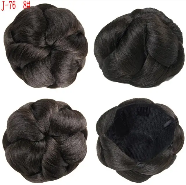 2016 Fake hair buns for black women hair make up chignon hairpiece