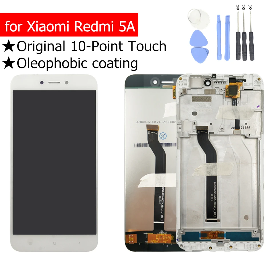 

100% Original Xiaomi Redmi 5A LCD Display Screen with Frame Touch Digitizer LCD Display for Redmi 5A Assembly Repair Parts