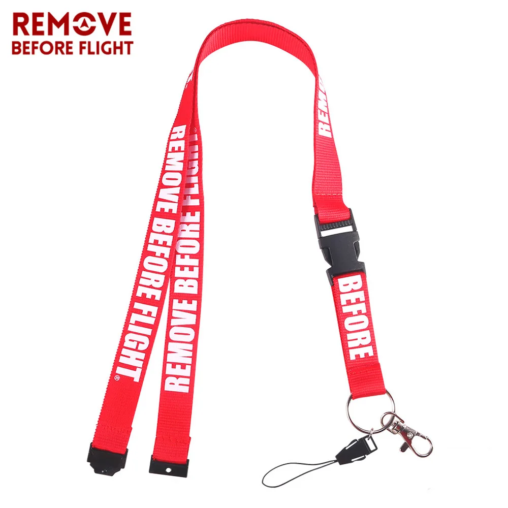 

1 PC Remove Before Flight Lanyards for Key Holder Neck Strap For Card Badge Gym Key Chain Red Lanyard Hang Rope Keychain Lanyard