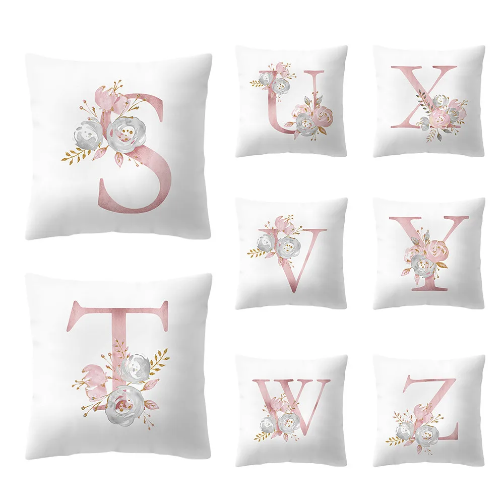 

45x45cm Kinder Zimmer Dekoration Brief Kissen Englisch Alphabet pillowcases Cotton Linen Soft Sofa Car Pillow Covers 1030