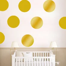 Новые настенные наклейки в горошек для детской комнаты, золотые наклейки в горошек, маленькие наклейки в горошек, домашний декор, Настенная роспись, детские подарки
