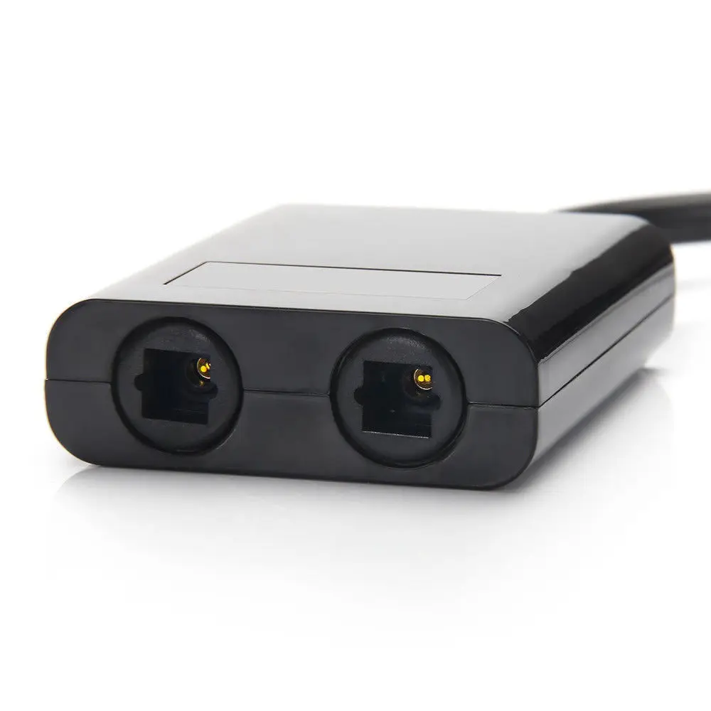 Двухпортовый цифровой оптический волоконный аудио сплиттер кабель адаптер 1 в 2 Out