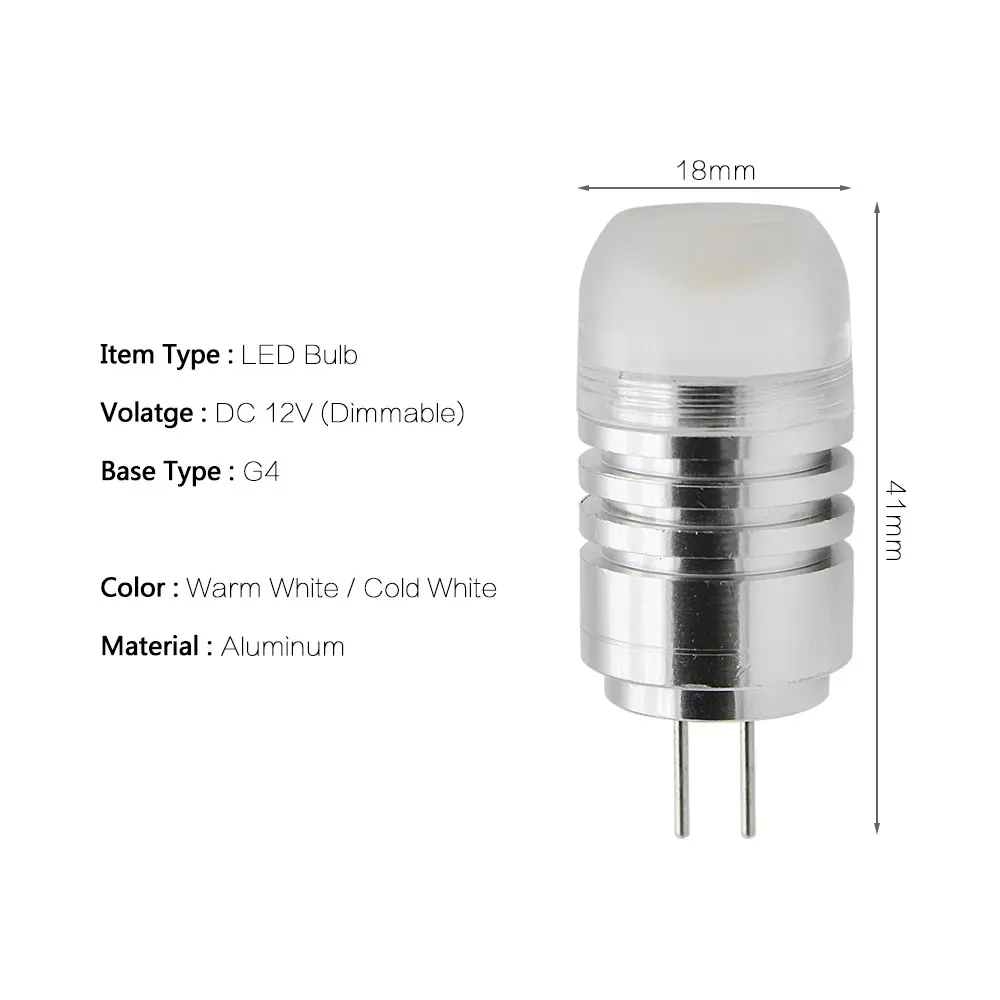 20 шт. алюминиевый ампул G4 Светодиодный светильник DC 12 В диммируемая лампа Bombillas заменить 20 Вт 30 Вт галогенные Ламповые люстры Прожектор Lamparas