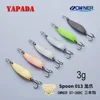 YAPADA Spoon 013 Loong Claw strengthen Treble Hook 3g/5g 38-45mm Multicolor Zinc alloy Metal Spoon Feather Fishing Lures Bass ► Photo 1/6