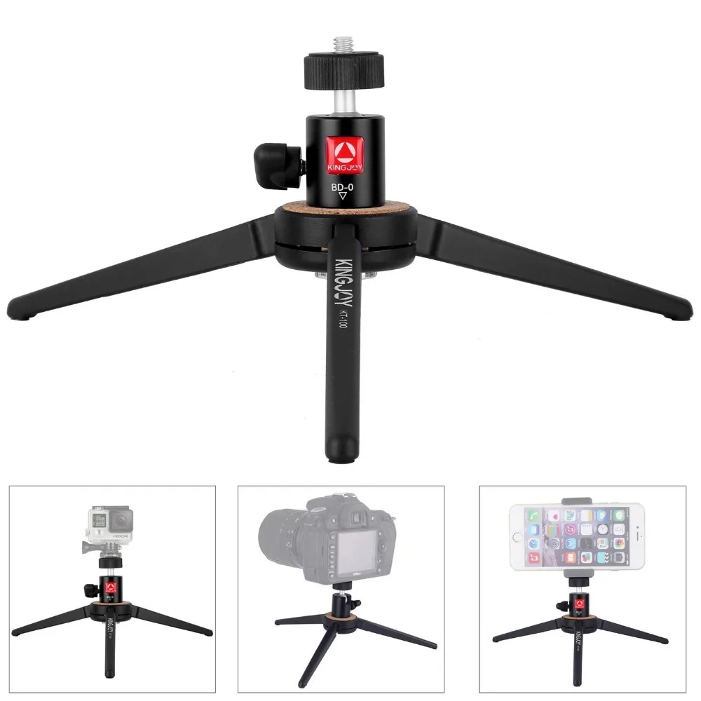 Mini Tabletop Tripod Mg Al Alloy Tripod Stand with Swivel Ball Head for