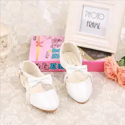 Обувь для девочек принцесса Обувь 2018 Новинка весны с бантом Детские свадебные босоножки Туфли под платье обувь для вечеринок для Обувь для