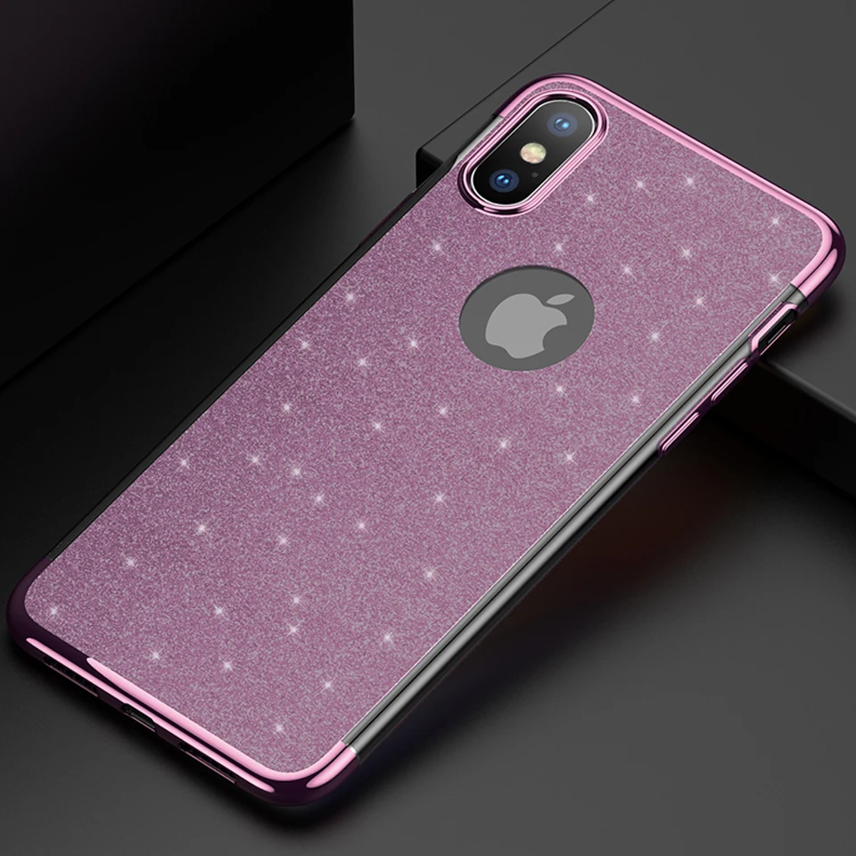 Glitter Soft Phone Cases For iphone 7 6 6s 8 Plus X Huawei P20 P10 P9 P8 Mate 10 Lite Honor 9 7X TPU Silicone Bling Cute Cover |