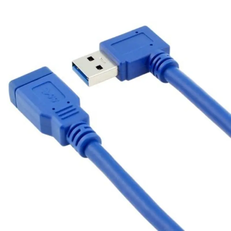 30 см USB 3,0 правый угол и левый угол папа к USB 3,0 Женский Удлинительный кабель 1 фут Usb Удлинительный кабель - Color: Left Angle