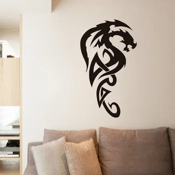 

Tribal Royal Dragon Wall Stickers For Living Room Decor Vinyl Removable Wallpaper Wall Art Decals Home Decoration Accessories