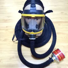 5 м дыхательная трубка, респиратор, противогаз, желтые профессиональные противопожарные маски, подвал, опасная операция, полный респиратор для лица