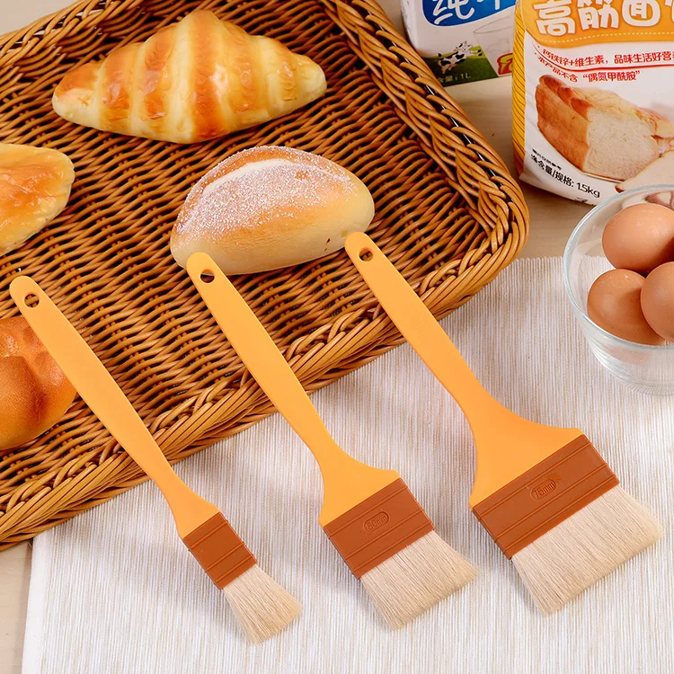 High temperature baking tools bread kitchen wool brush plastic handle