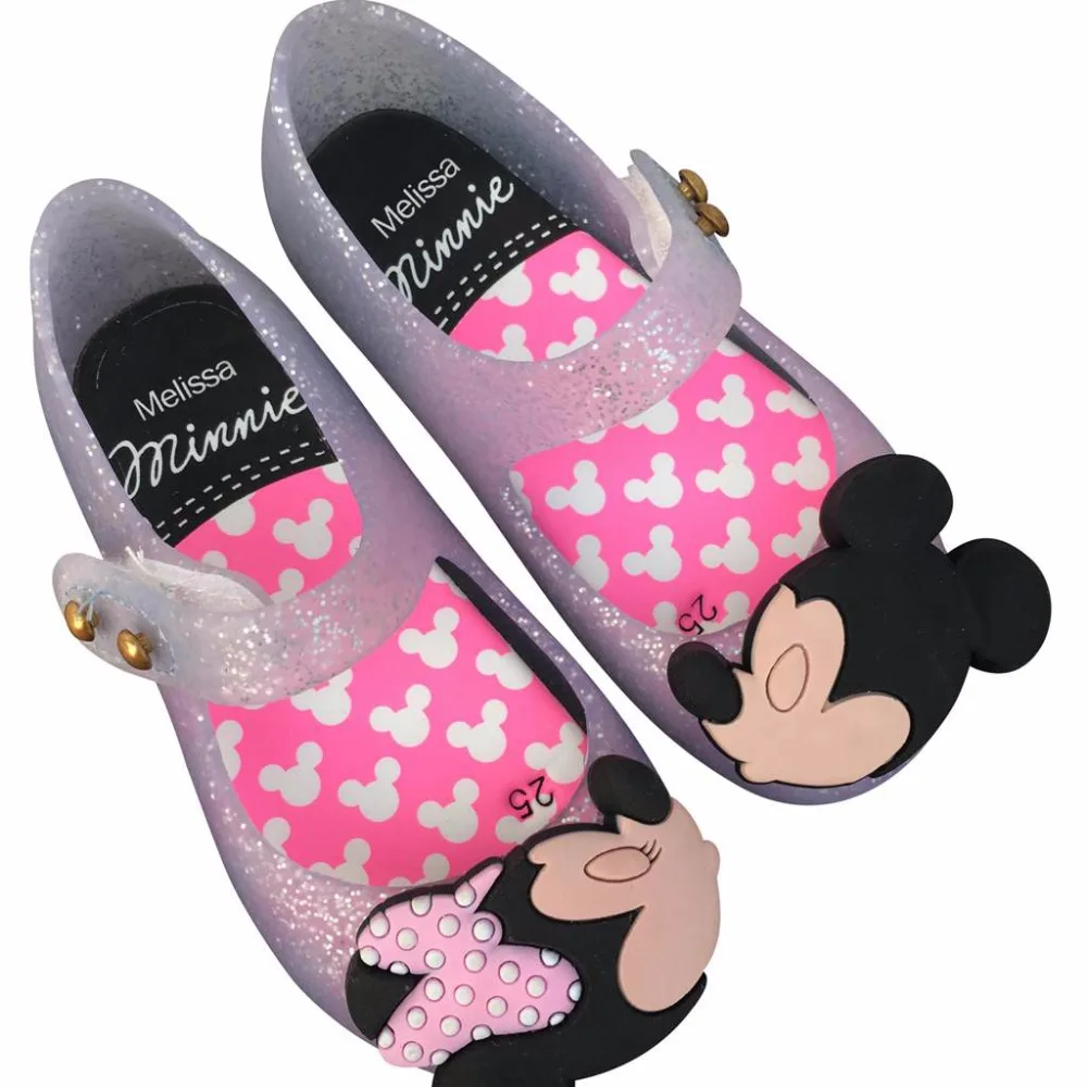 Обувь Melissa Mickey & Minnie сандалии для девочек прозрачная обувь милые маленьких 14 5 17 см