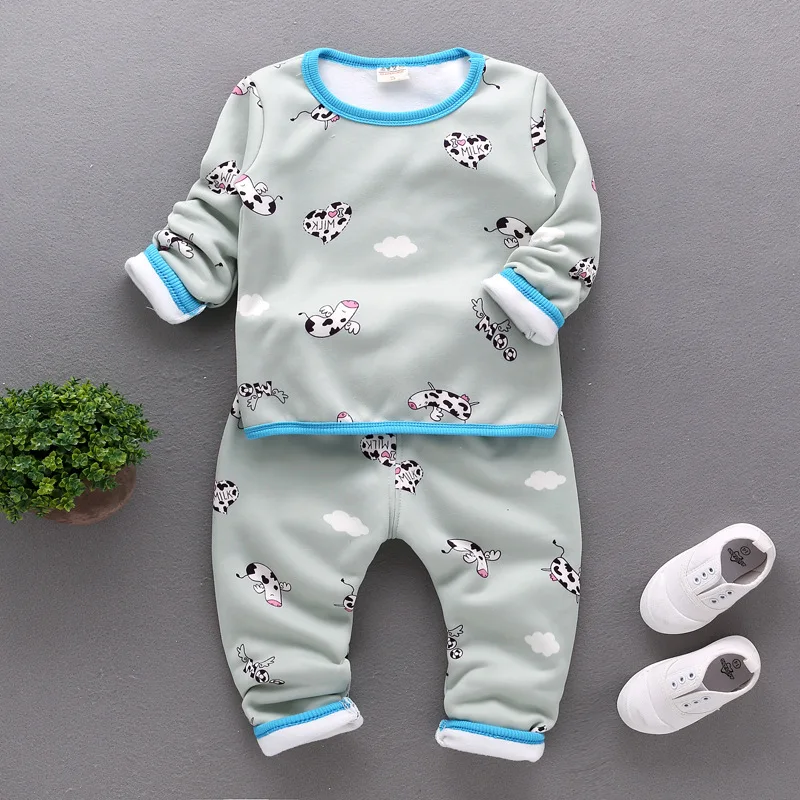 2016 Winter Kids Thermal Underwear Baby Boys Girls Long Johns Children