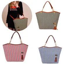 Сумка на плечо в Корейском стиле с узором в полоску; модная сумка на плечо; 4 цвета; LBY2017