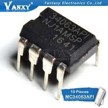 10 шт. MC34063API DIP8 MC34063AP1 DIP MC34063 34063API DIP-8 новое и оригинальное IC