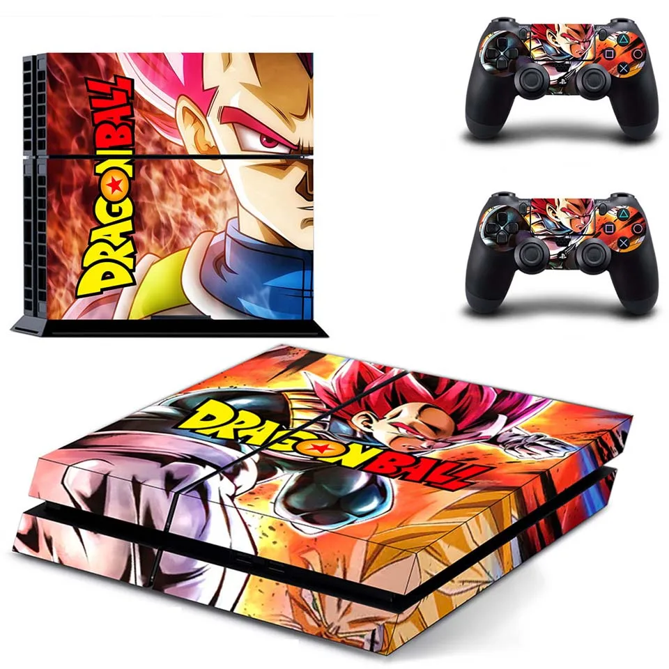 PS4 виниловая кожа Dragon Ball пользовательский дизайн наклейка+ 2 контроллера шкуры комплект для Sony Playstation 4 - Color: GYTM2452