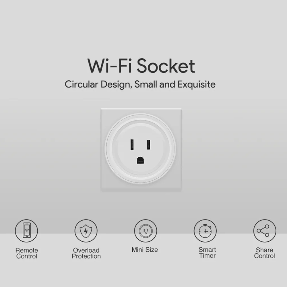 

Switch Smart WiFi Power Socket US Plug Switch For Amazon Alexa/Google Home App Control 18Nov2