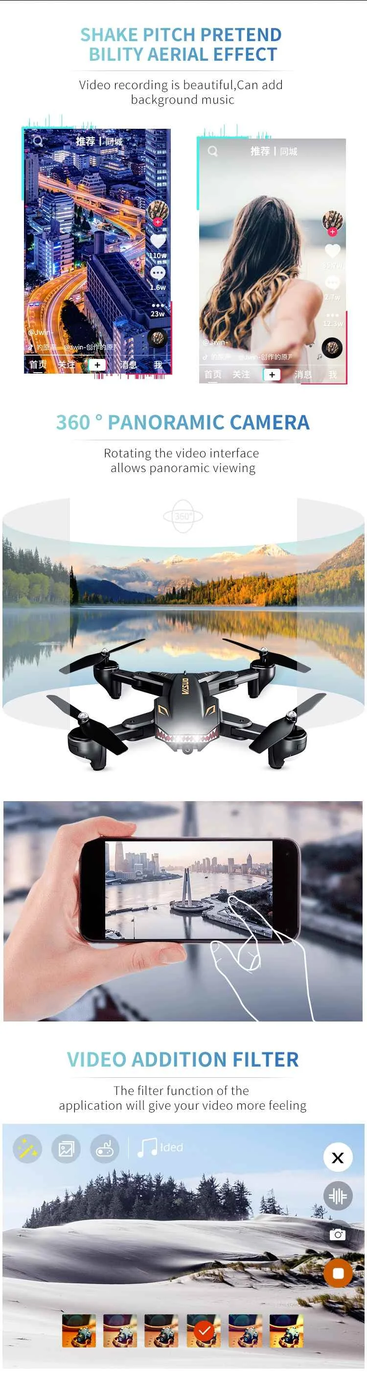 VISUO XS816 4CH WiFi FPV с двойным объективом 720 P/480 P камера оптического позиционирования потока RC Дрон Квадрокоптер RTF