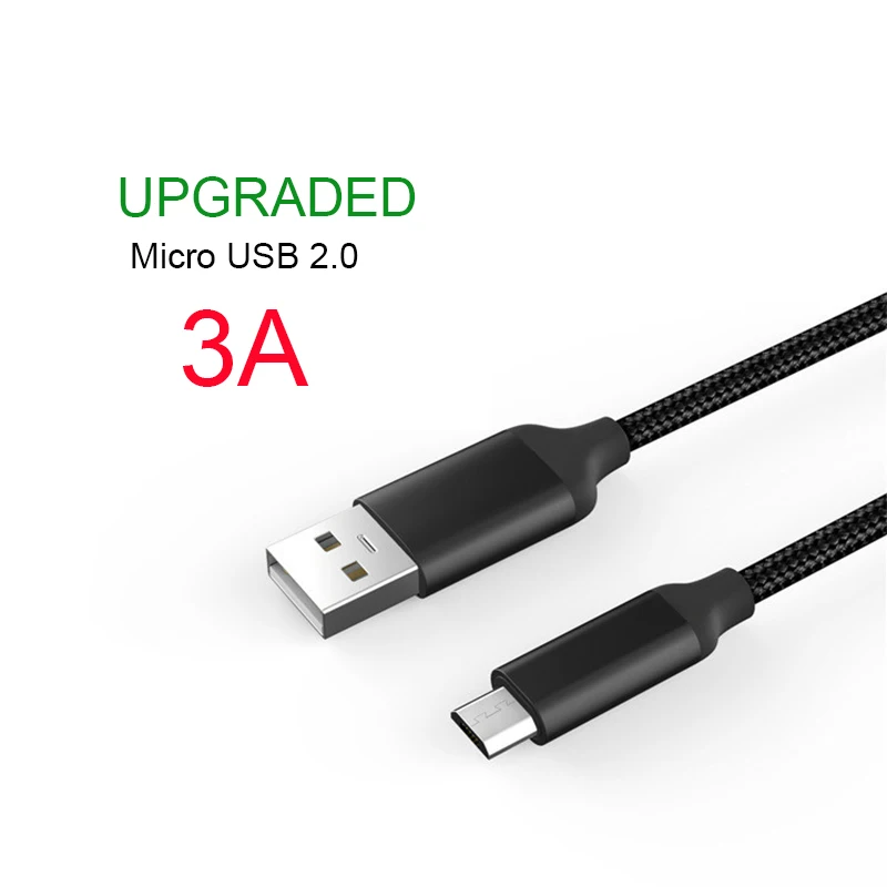 1 м Кабель Micro-USB 5 V 3A быстрой зарядки usb-кабель для передачи данных(синхронизации) и зарядки кабель для samsung Xiaomi Android MP3 мобильного телефона Зарядка через USB шнур