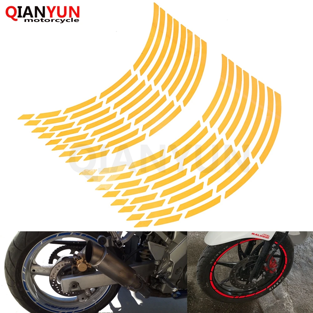 

New 17"18"19" motorcycle car tire tire sticker reflective rim tape For Yamaha FZ1 FAZER FZ6 FZ6R FZ8 XJ6 MT-07 MT-09 FZ9 FZ-09