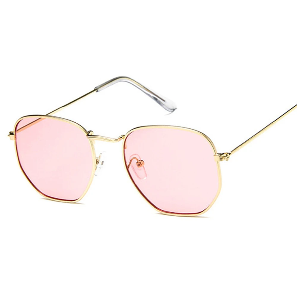 C10Pink DCM модные квадратные солнцезащитные очки женские брендовые дизайнерские солнцезащитные очки мужские винтажные очки с металлической оправой UV400 - Цвет линз: C10Pink