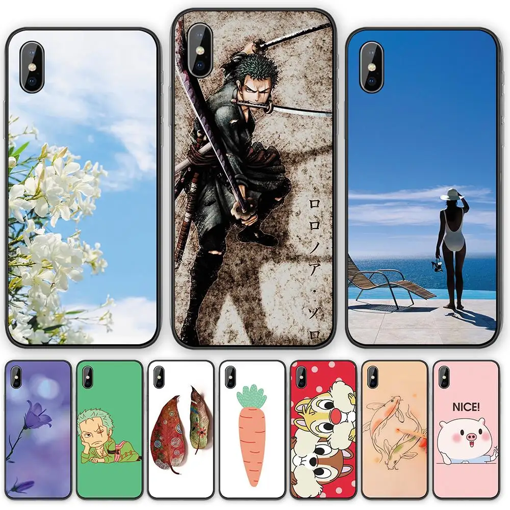 

Anime Rick and Morty Cover Silicone TPU Phone Case For iphone XR 5S X Cool One Piece soft back Phone Case For iphone 5S X XR