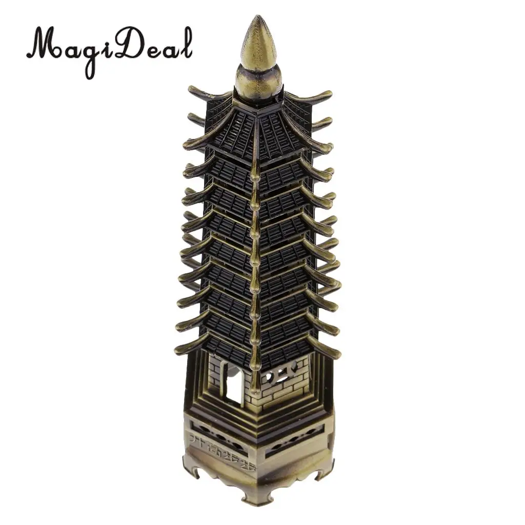 MagiDeal 7inch Chinese Fengshui Pagoda of Cultural Prosperity Model Sculpture Figurines Wenchang Tower Statue Home Decor Crafts