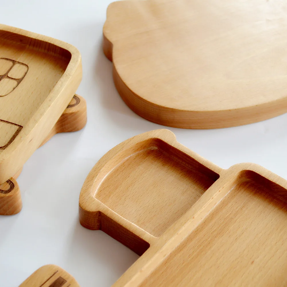 Творческий деревянная посуда одноцветное мультфильм животных корзина с