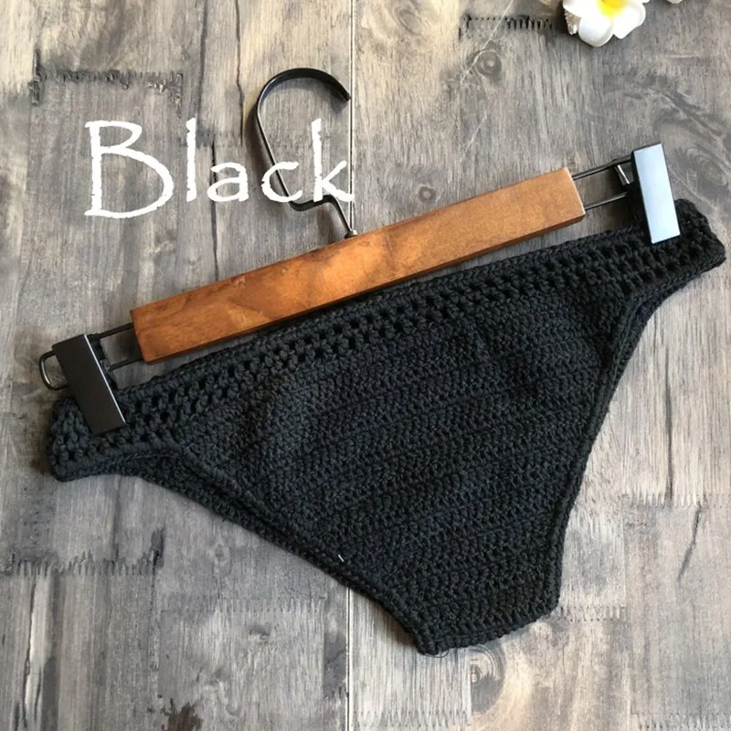 Women Bikini Top Sexy Slim Fit Kintted Hollow Out Concise Casual Solid Color Swimwear Biquinis Feminino