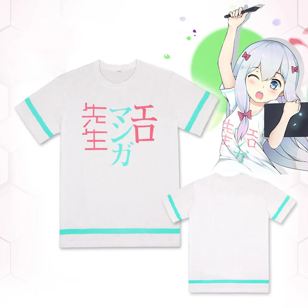 Летняя футболка с аниме eromanga-Sensei женские футболки повседневные костюмы для