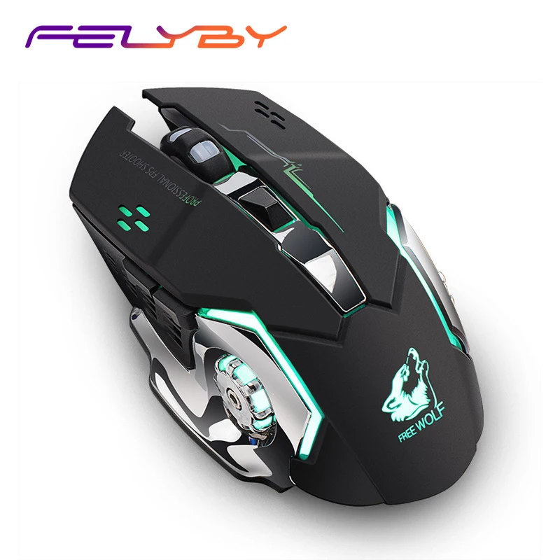 FELYBY X8 Wireless Charging Gaming Mouse 2400DPI 6 Buttons Silent Mechanical for Computers and Laptops | Компьютеры и офис