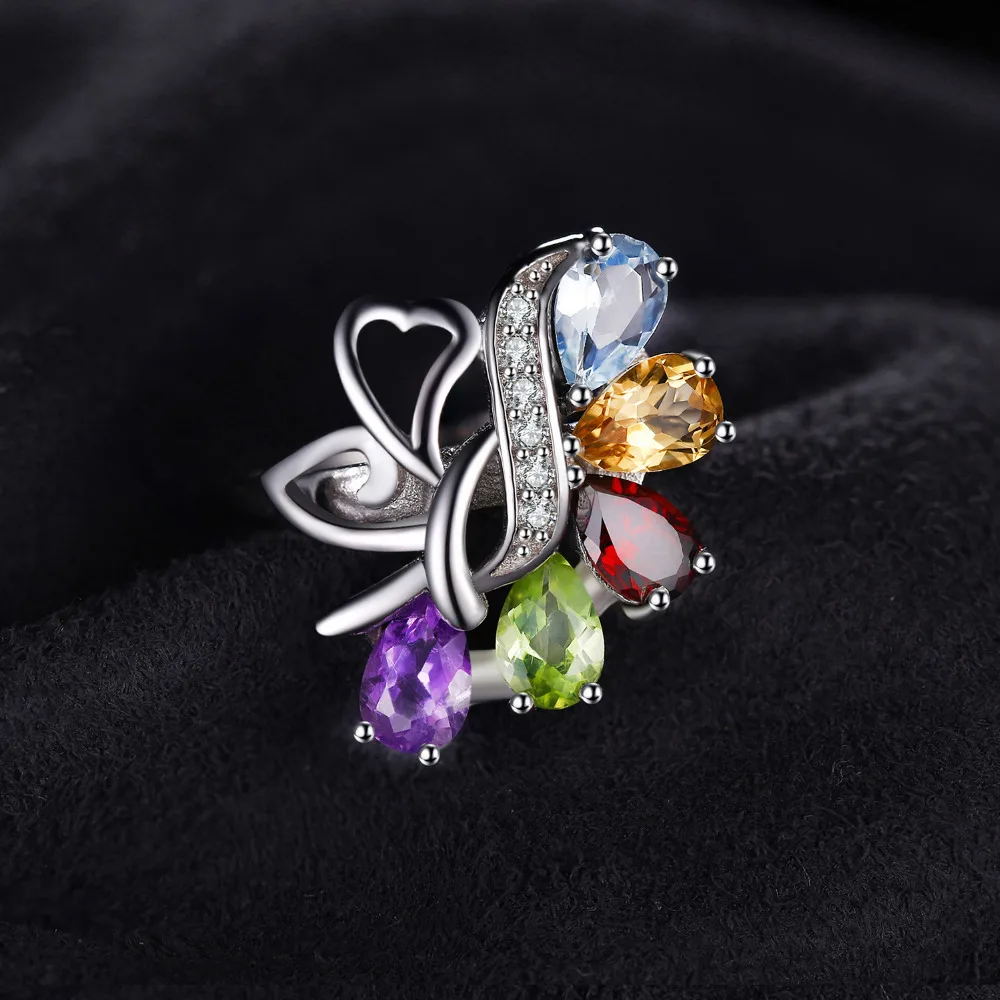 JewelryPalace бабочка 2.4ct Подлинная Аметист гранат перидот цитрин голубой топаз
