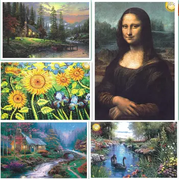 

1000pcs Luminous paper jigsaw puzzle,famous painting master education learning,gift for friends kids adult children boys girls