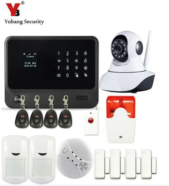 YoBang безопасность дома GSM GPRS WIFI система сигнализации сенсорный экран Беспроводная