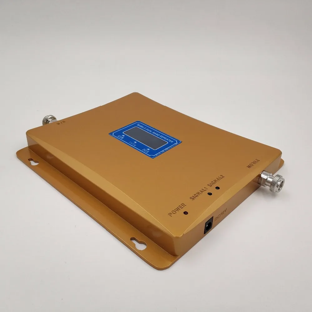 70dB Gain Dual Band Booster 2G GSM 900 3G 4G DCS/LTE 1800 Cellular Cell Phone Signal Repeater Signal Amplifier with LCD Display