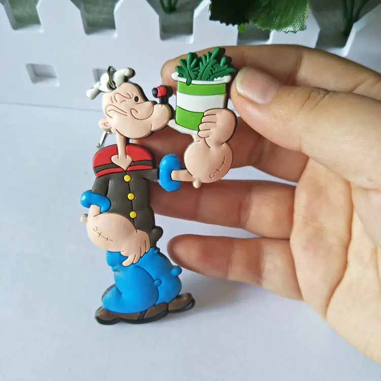 Popeye моряк ПВХ брелок оливковый Oyl Bobbi cos Модный классический аниме silicona para llaves сумка подвеска брелок ювелирные изделия