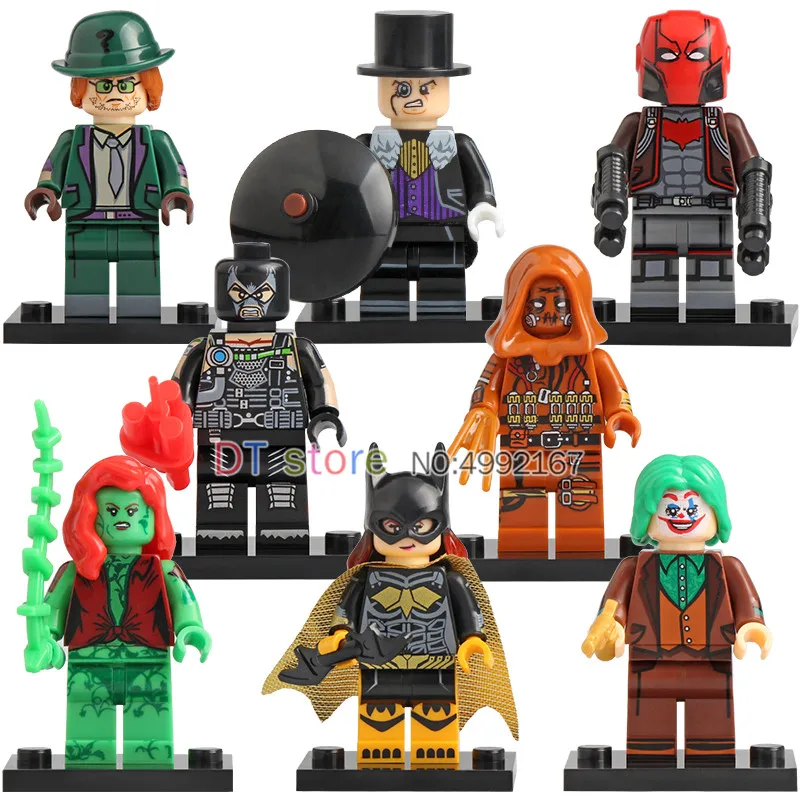 

50Pcs/Lot Legoingly Building Blocks Marvel Super Heroes Bane Riddler Scarecrow Joker Bricks Minifiguresed Children Toys X0227