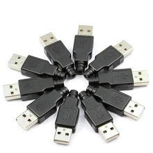 A03 IMC hot New 10pcs Type A Male USB 4 Pin Plug Socket Connector With Black