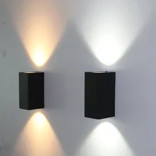 20pcs/lot LED Waterproof Outdoor Modern Wall Light Mounted 6W AC85-265V IP65 Aluminum Lamp porch lighting