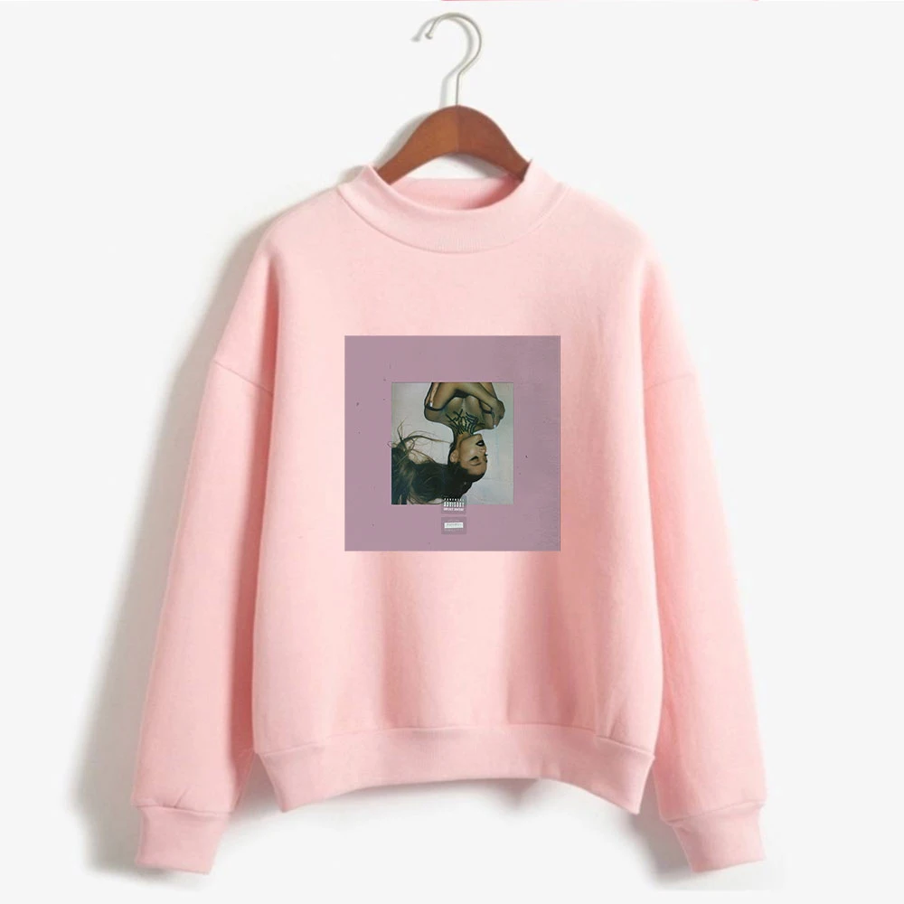 VAGROVSY Thank U Next свободная водолазка толстовки женские Ариана Гранде спасибо альбом хип-хоп пуловер Толстовка