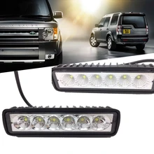 Car Styling 18W LED Bar Work Light Barra DRL 12V Spotlight Flood Driving Fog Light Offroad for Jeep Toyota SUV Boat Truck 6 inch