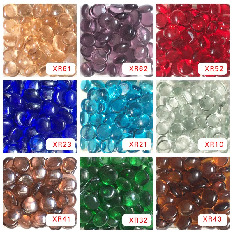 

200g/ 65 pcs 13-14mm small Transparent Glass gems Glass drops Glass Nuggets Glass beads DIY craft mosaic red blue white black