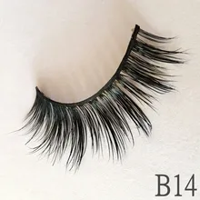 UPS 100 пара/лот 3D норки Искусственные ресницы крест на крест натуральный Накладные ресницы макияж 3D ресницы серо-коричневого цвета