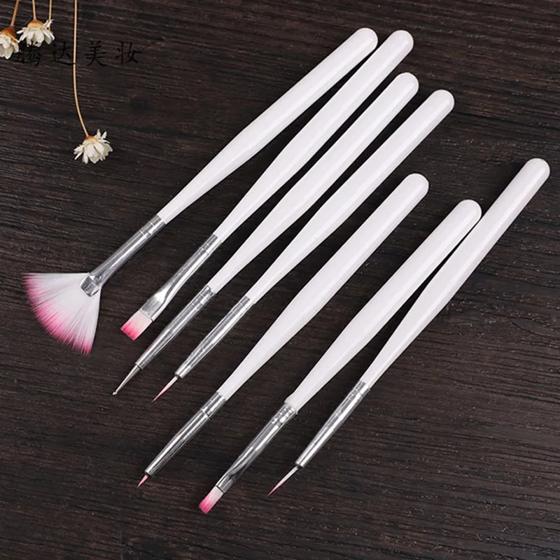 Ногтей Pen 7 Наборы резные цветочный Рисунок цветок перо 7 шт набор Nail Art Pen Картина