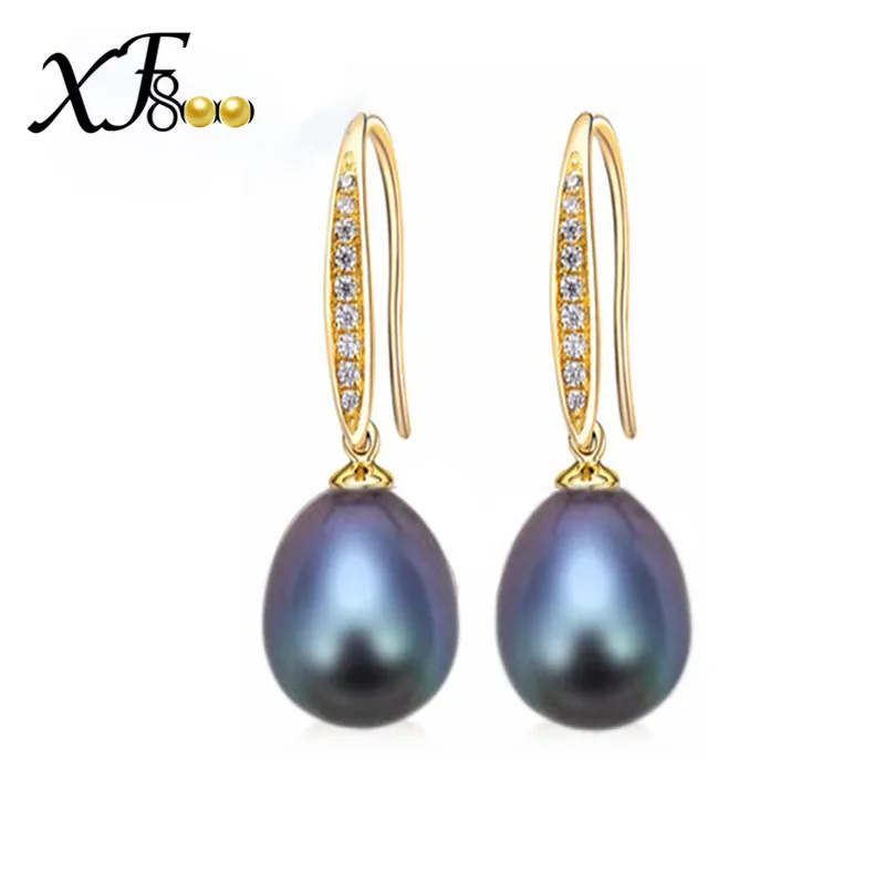

[XF800] Pearl Earrings Cultured Freshwater Pearl Drop Earring Fine Jewellery Party Birthday Gift For Girl Women Fashion H01