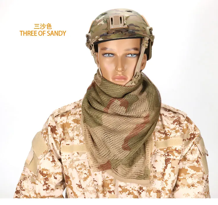 190*90 см Шарф, хлопок, военный камуфляж, тактический сетчатый шарф, снайперский шарф для лица, вуаль для кемпинга, охоты, многоцелевой походный шарф